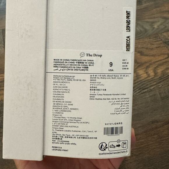 The Drop Rebecca Leopard Print Block Heel Sandals Women’s Size 9 New w/ Box - Picture 7 of 7